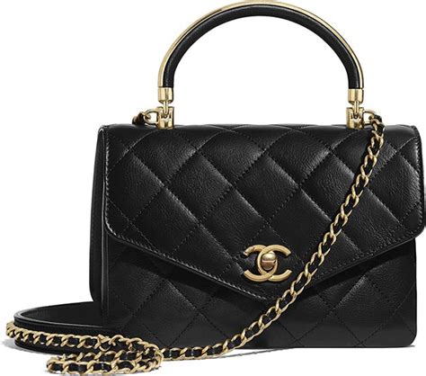 chanel gold top handle bag